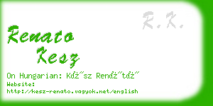 renato kesz business card